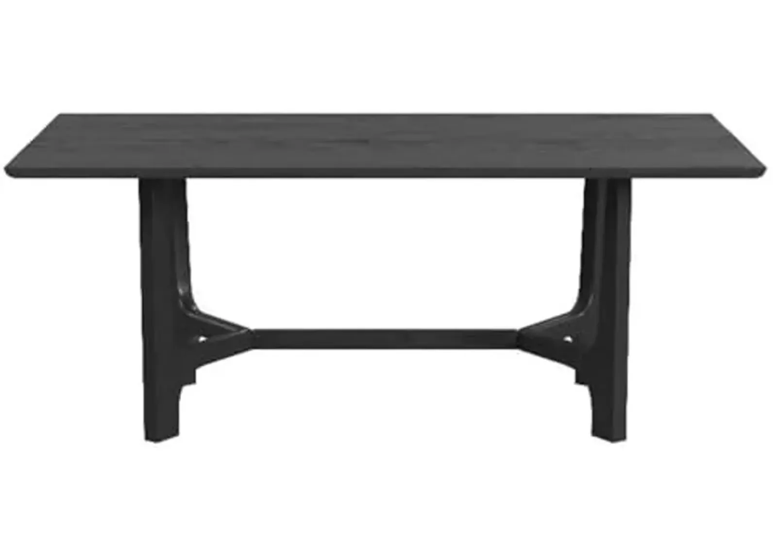 Bassett Mirror Company Dunnigan Dining Table in Black Wood