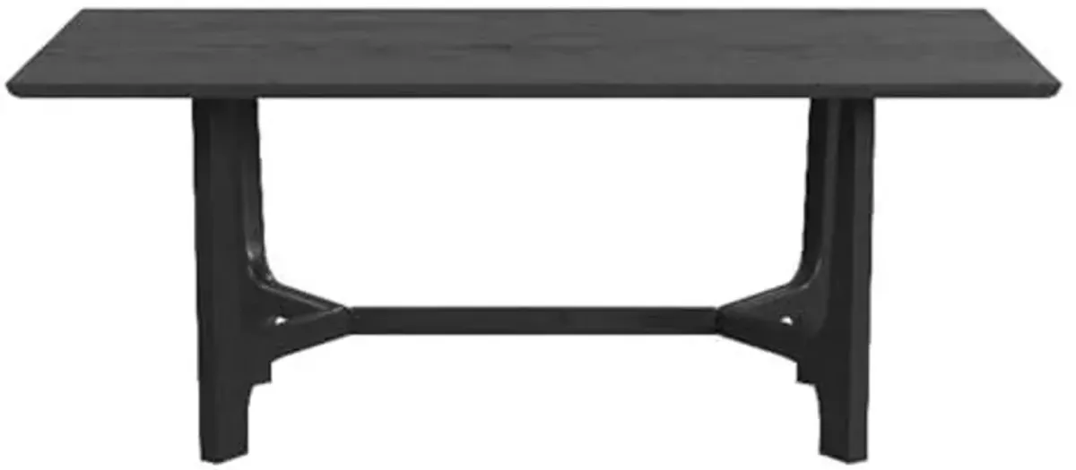 Bassett Mirror Company Dunnigan Dining Table in Black Wood