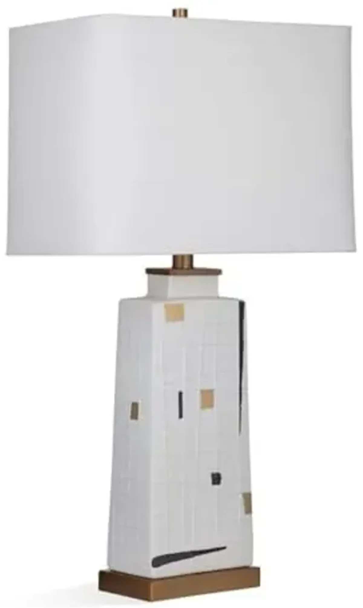 Bassett Mirror Company Fandy Table Lamp in White Ceramic