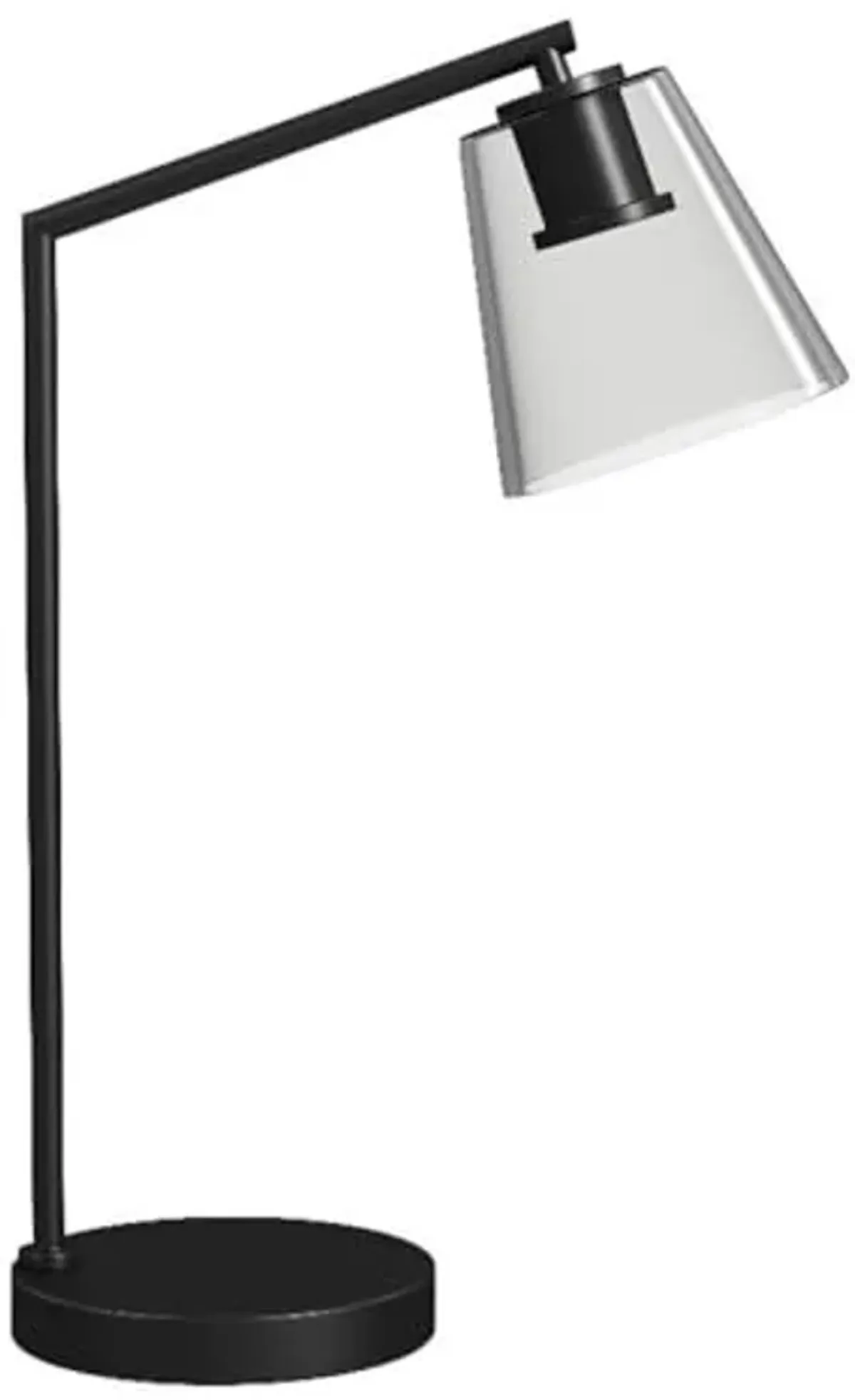 Bassett Mirror Company Rhyne Glass and Metal Desk Lamp in Brown