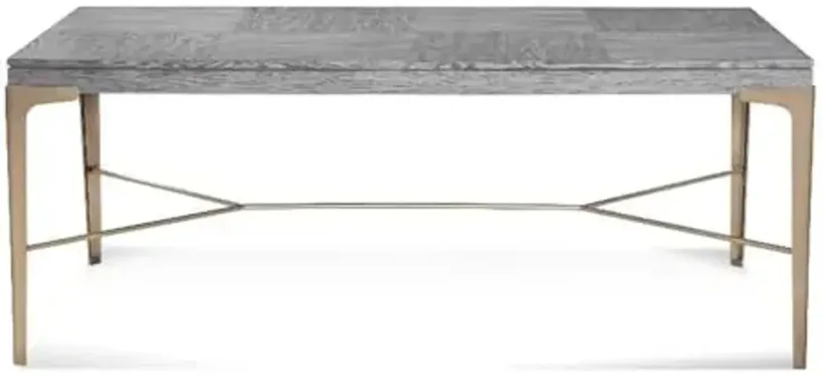 Bassett Mirror Company Nylah Dining Table in Gray Wood