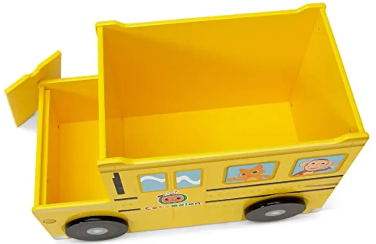 Delta Children CoComelon School Bus Toy Box - Greenguard Gold Certified