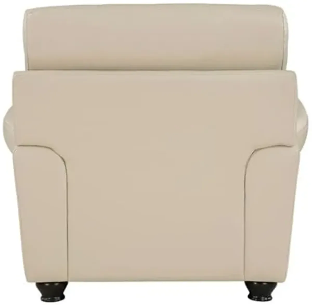 Lexicon Foxborough 21.5" Traditional Plywood and Leather Chair in Cream