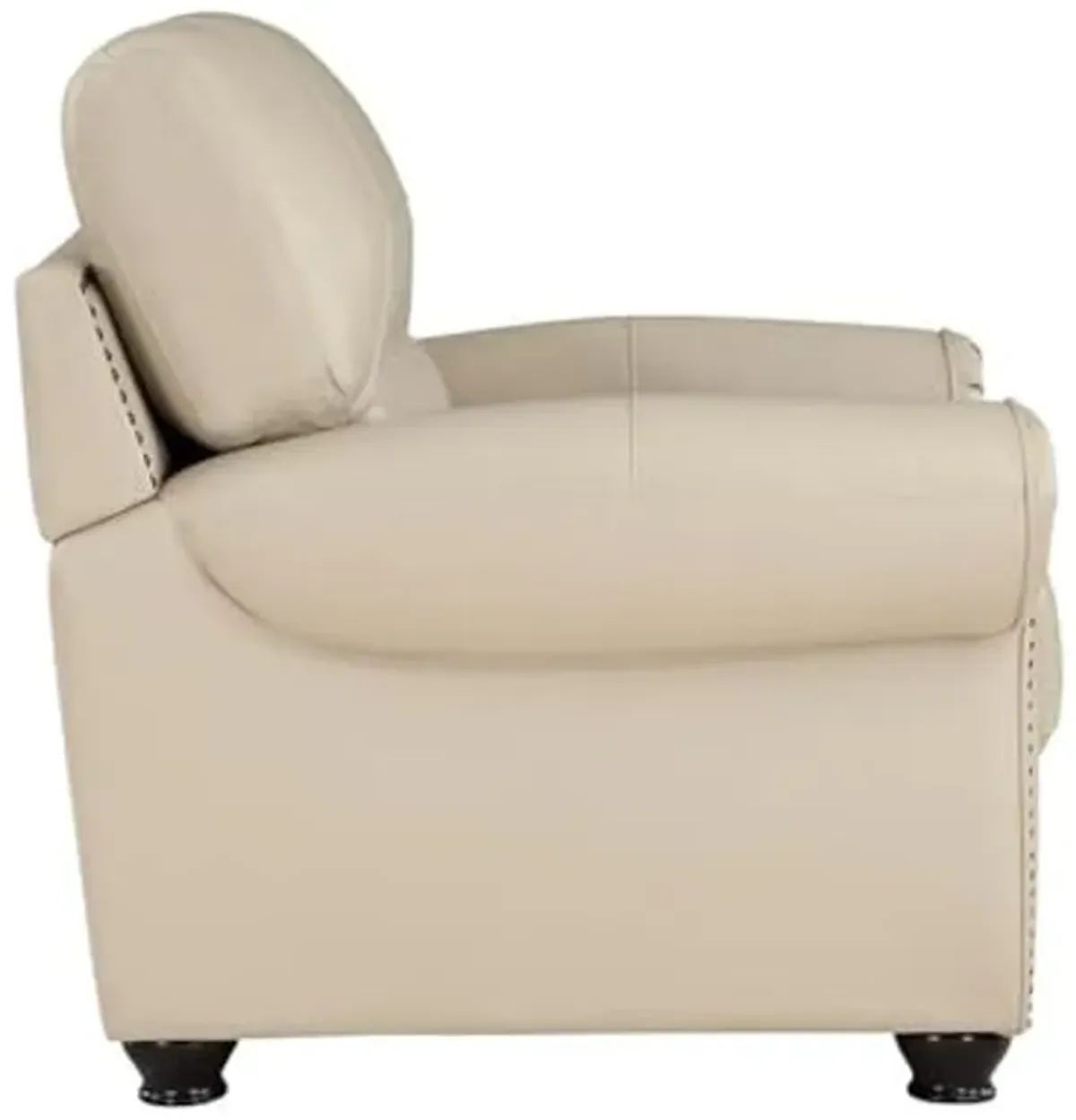 Lexicon Foxborough 21.5" Traditional Plywood and Leather Chair in Cream