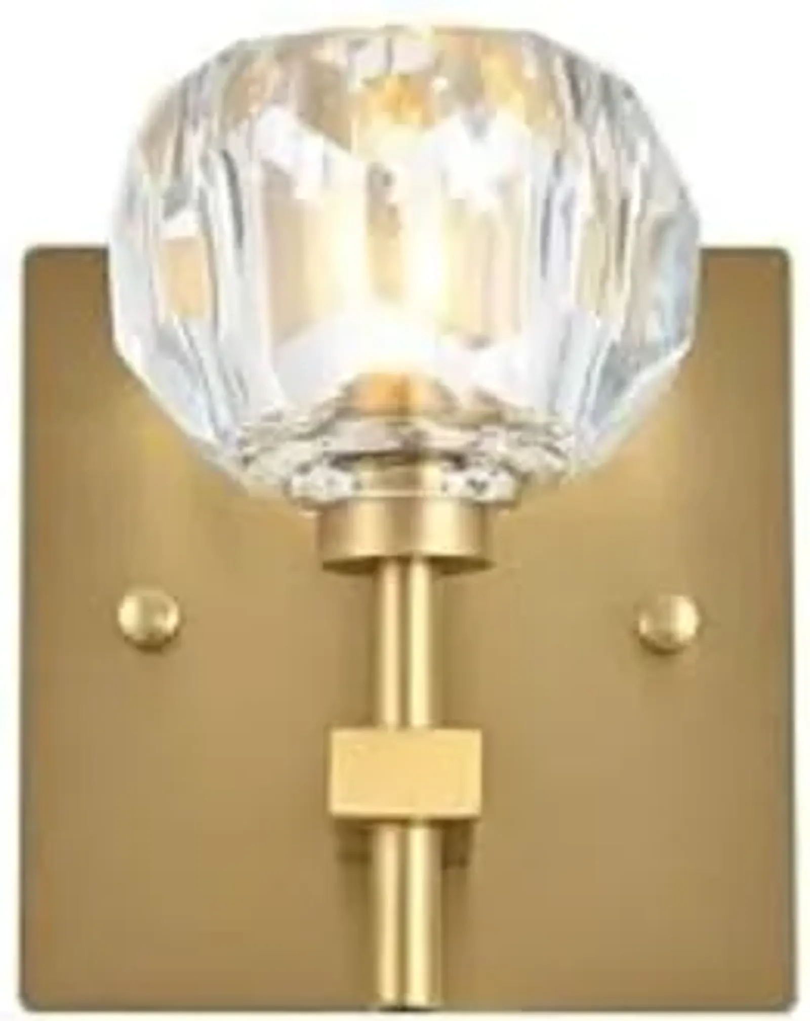 Elegant Lighting Graham 1-Light Modern Crystal Wall Sconce in Gold