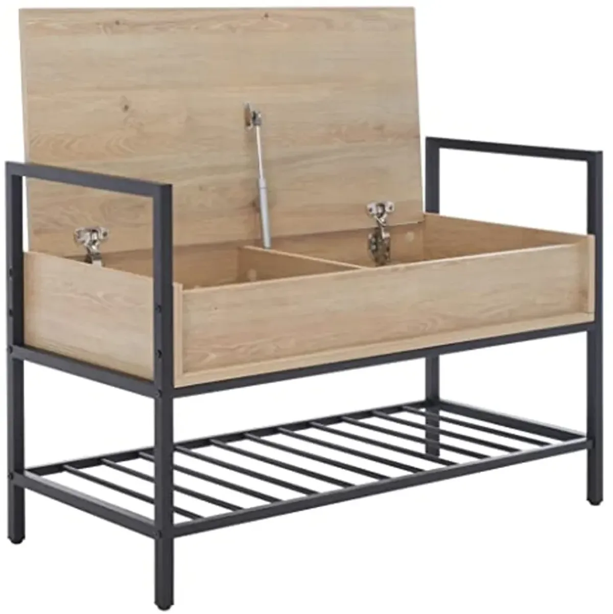 SAFAVIEH Home Collection Rhonwen Sand/Black Storage Bench