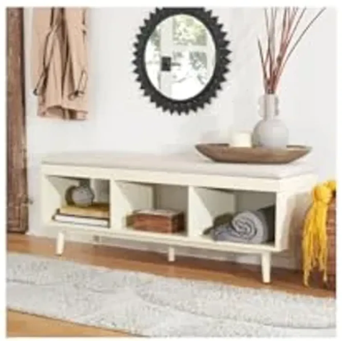 Safavieh Home Collection BCH5000 Bench, Creme/Creme