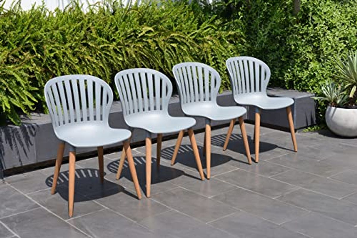 Amazonia | Teak Finish | Ideal for Patio and Outdoors Chatteau 7-Piece Rectangular Dining Set, Brown