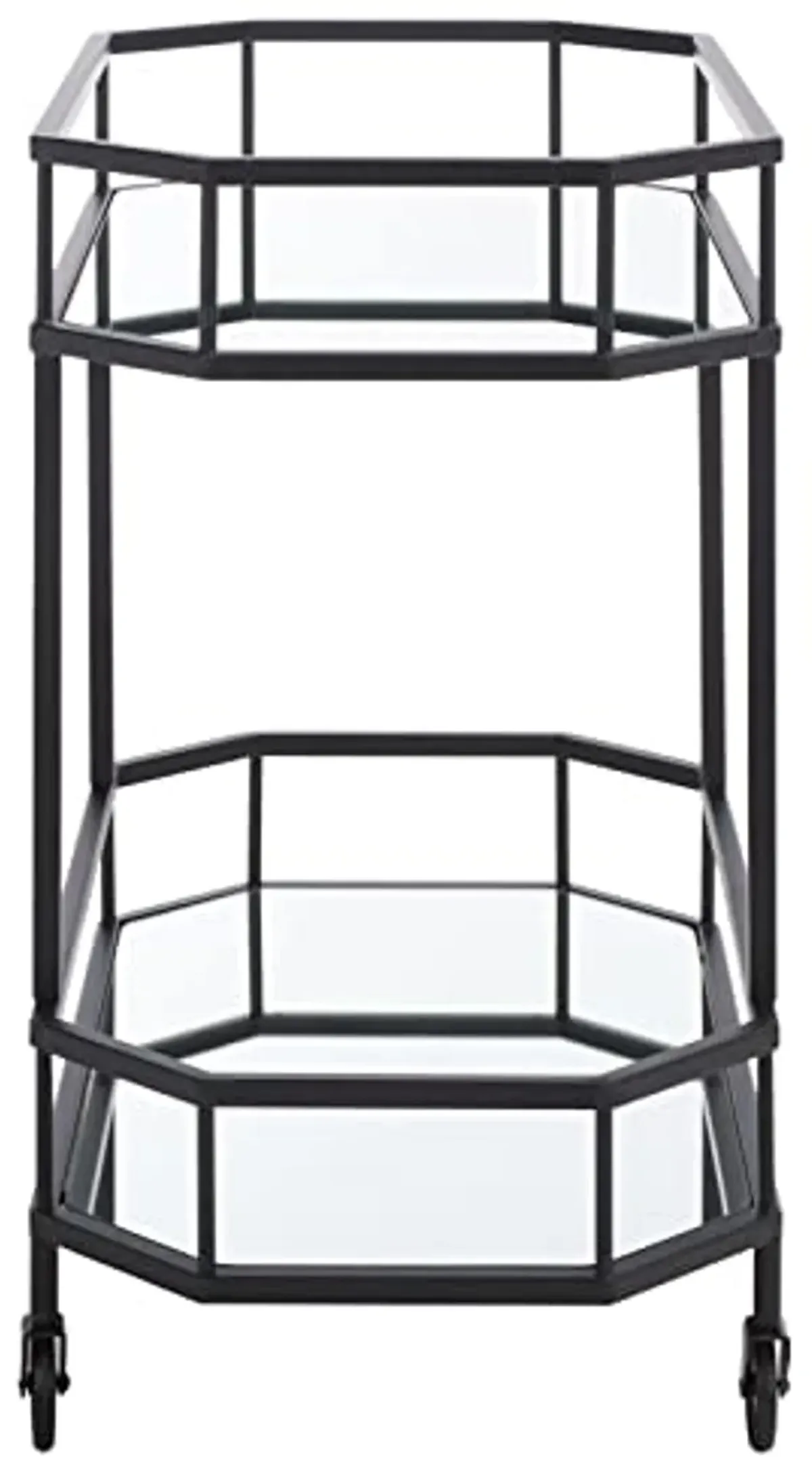 Safavieh Home Collection Silva Black 2-Tier Octagon Bar Cart