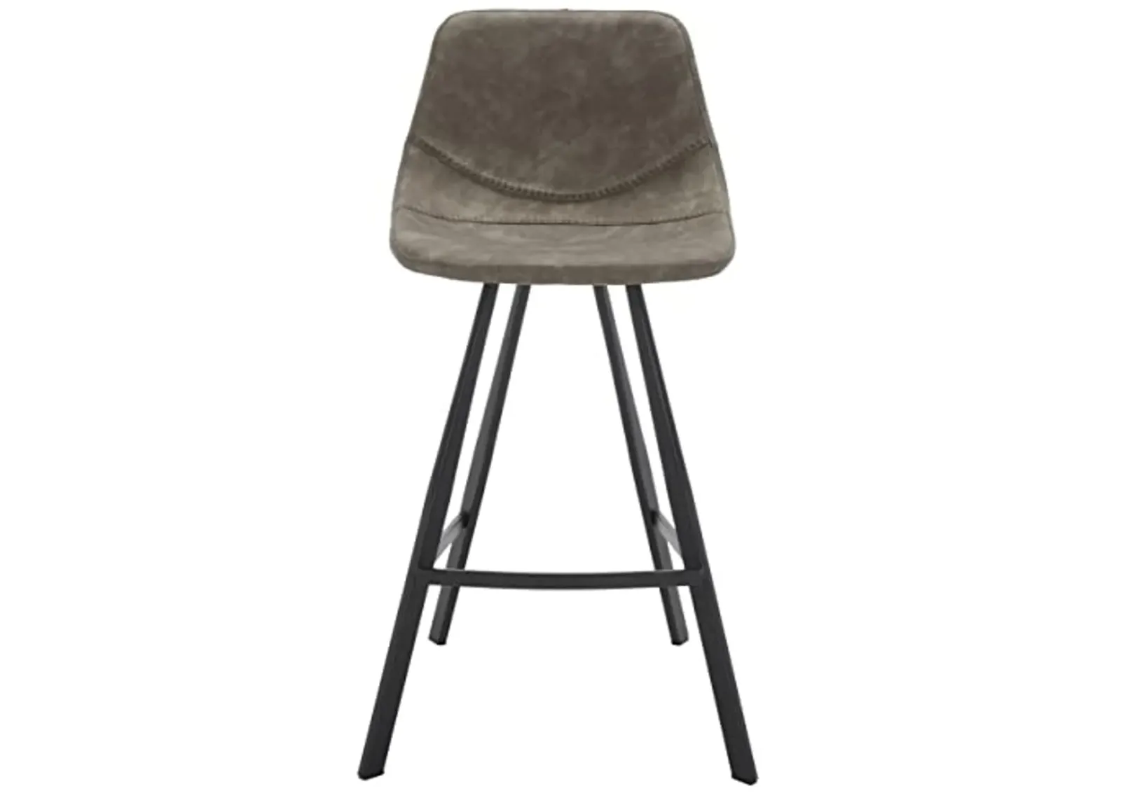 Safavieh Home Collection Ryanne Grey Faux Leather/Black 26-inch Counter Stool