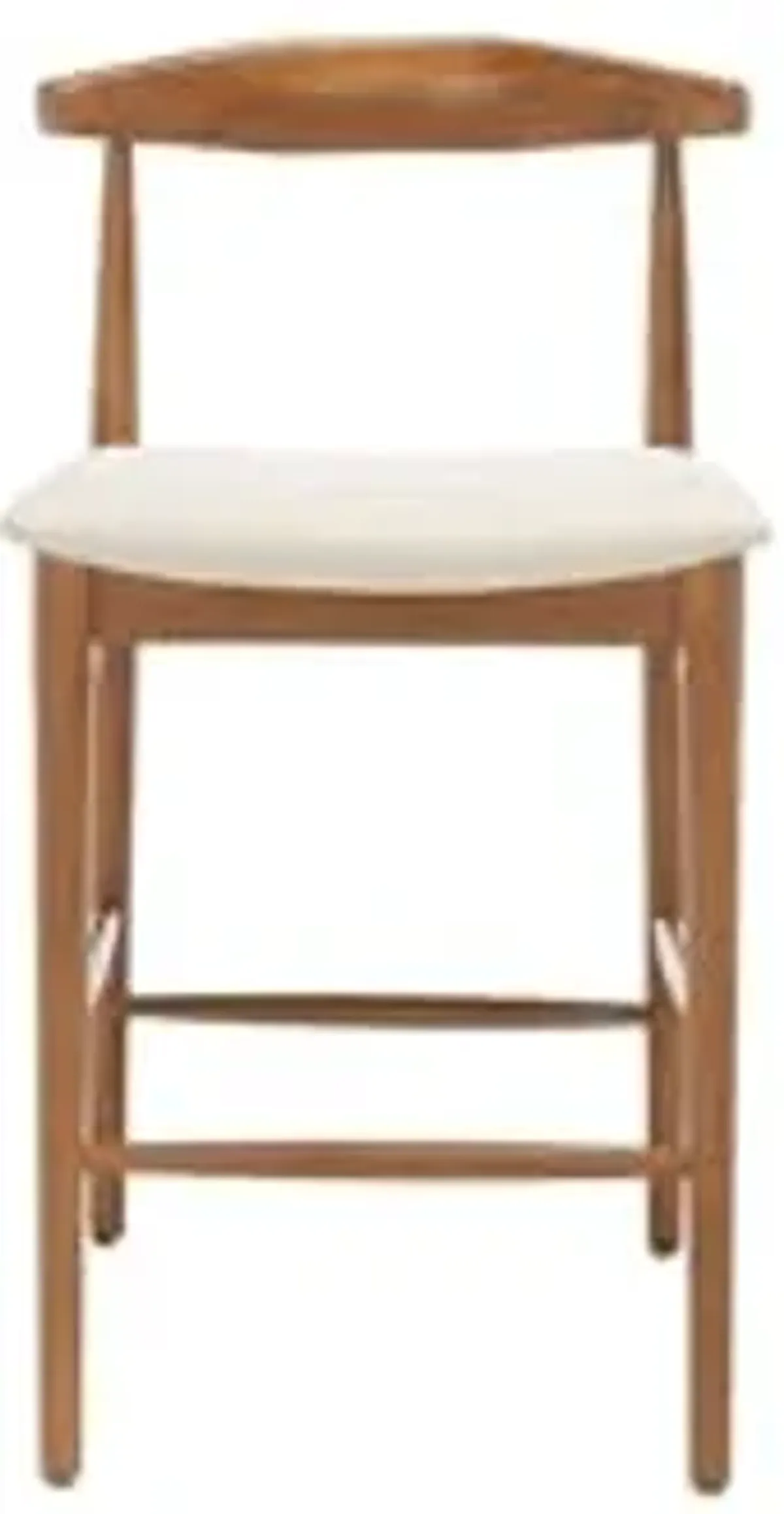 Safavieh Home Collection Lionel Retro Walnut/Cream Cushion 26-inch Counter Stool