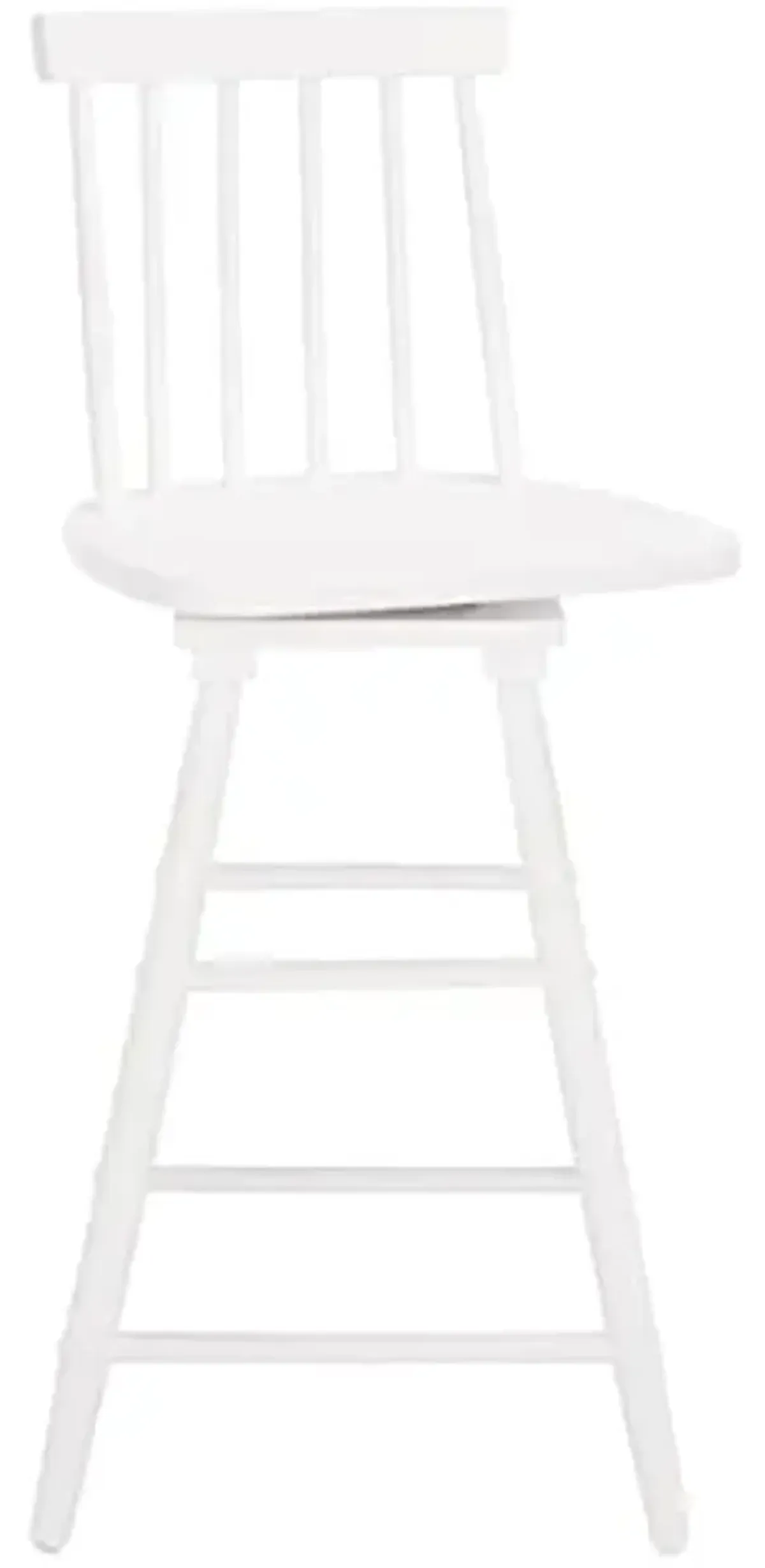 Safavieh Home Collection Quai Farmhouse White Spindle Solid Wood 25-inch Swivel Counter Stool