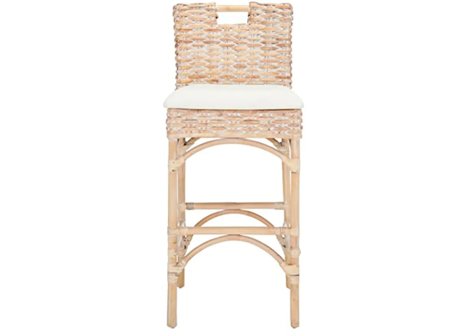 Safavieh Home Collection FOX6532 Stool, White/White Washed