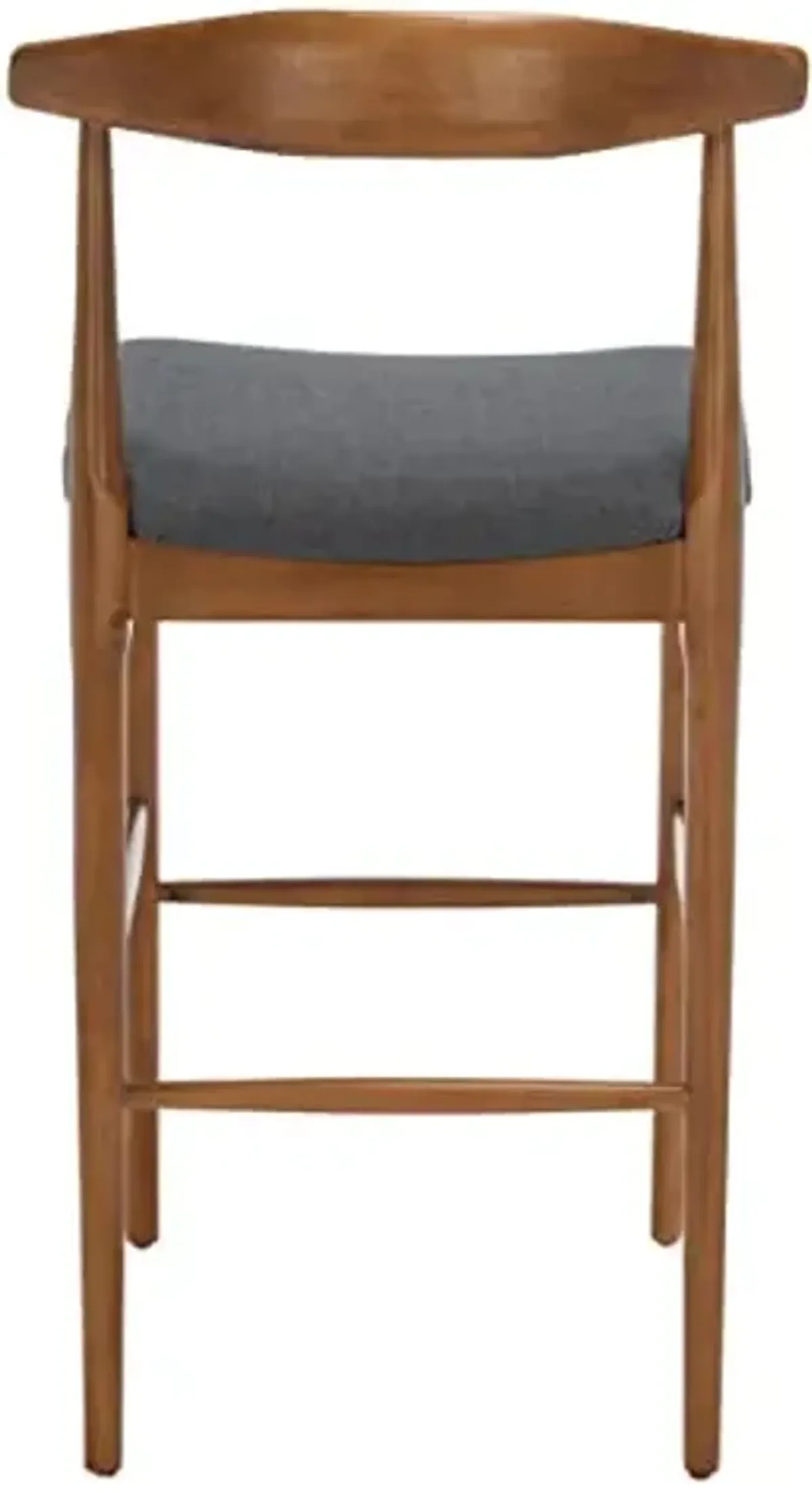 Safavieh Home Collection Lionel Retro Walnut/Dark Grey Cushion 30-inch Bar Stool