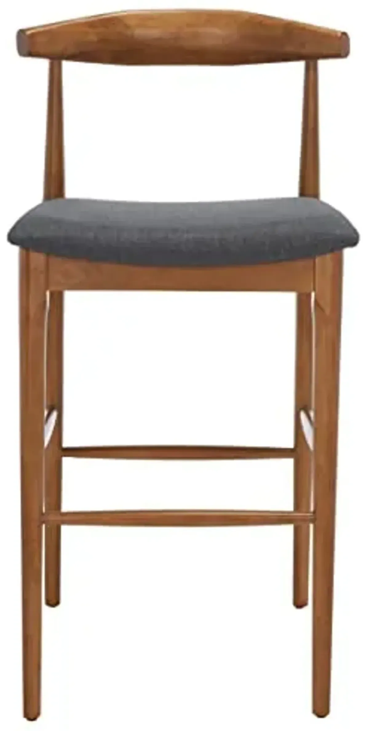 Safavieh Home Collection Lionel Retro Walnut/Dark Grey Cushion 30-inch Bar Stool