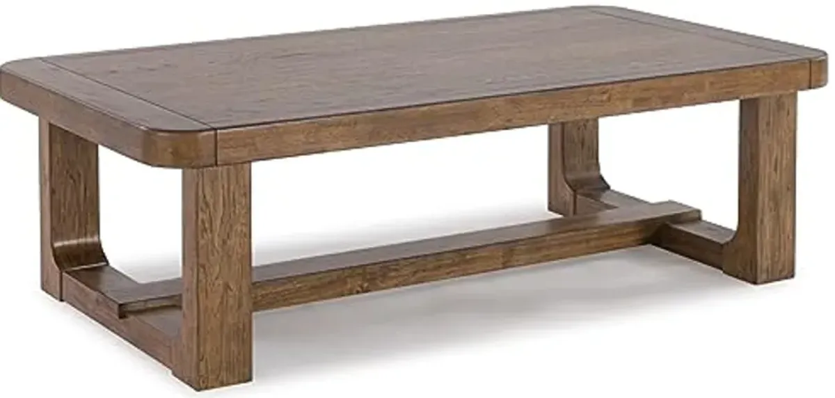 Signature Design by Ashley Cabalynn Traditional Farmhouse Coffee Table, Brown