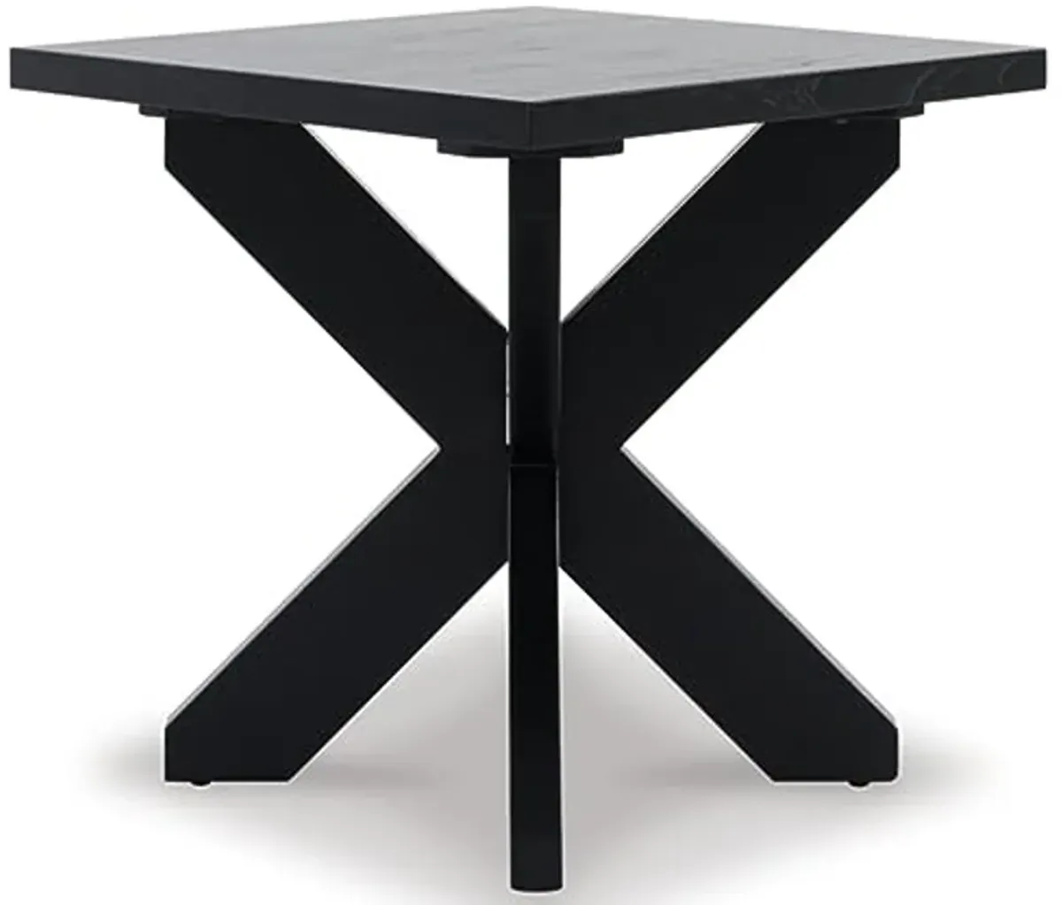 Signature Design by Ashley Joshyard Contemporary Crossed Leg End Table, Black