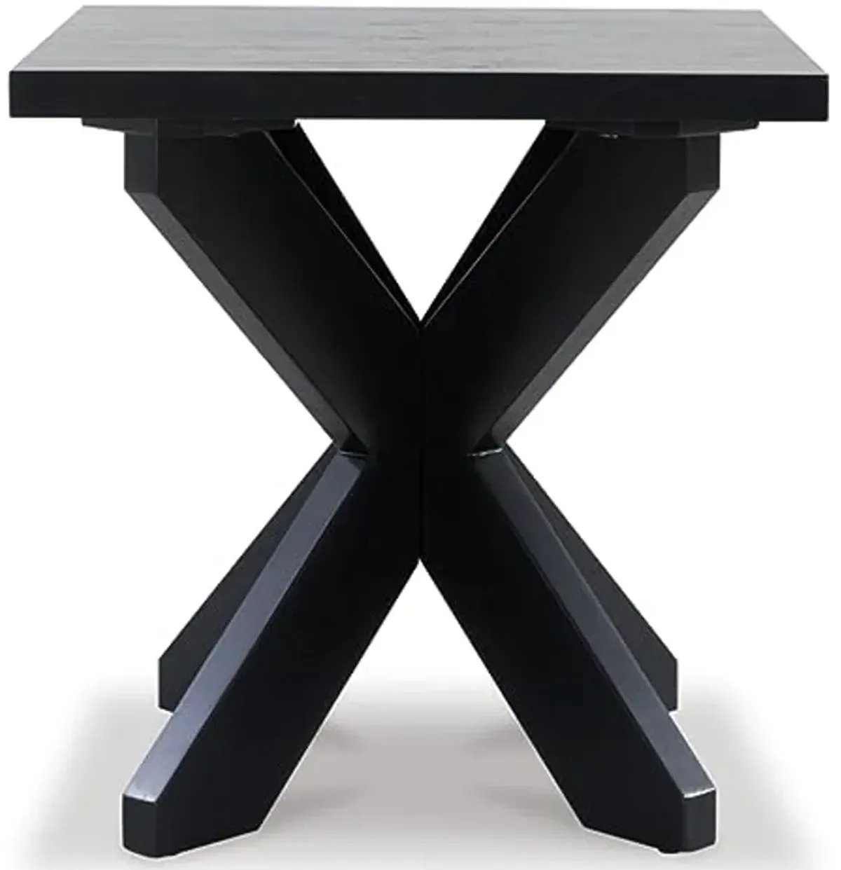 Signature Design by Ashley Joshyard Contemporary Crossed Leg End Table, Black