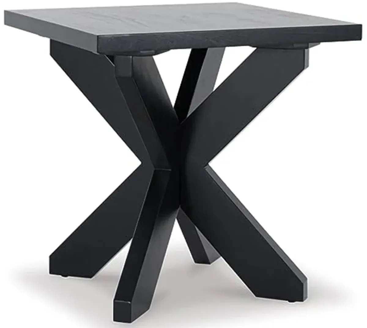 Signature Design by Ashley Joshyard Contemporary Crossed Leg End Table, Black