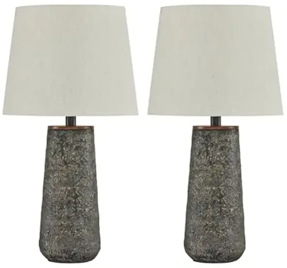 Signature Design by Ashley Chaston Casual Modern Table Lamp Set, 2 Count, Antique Bronze Finish