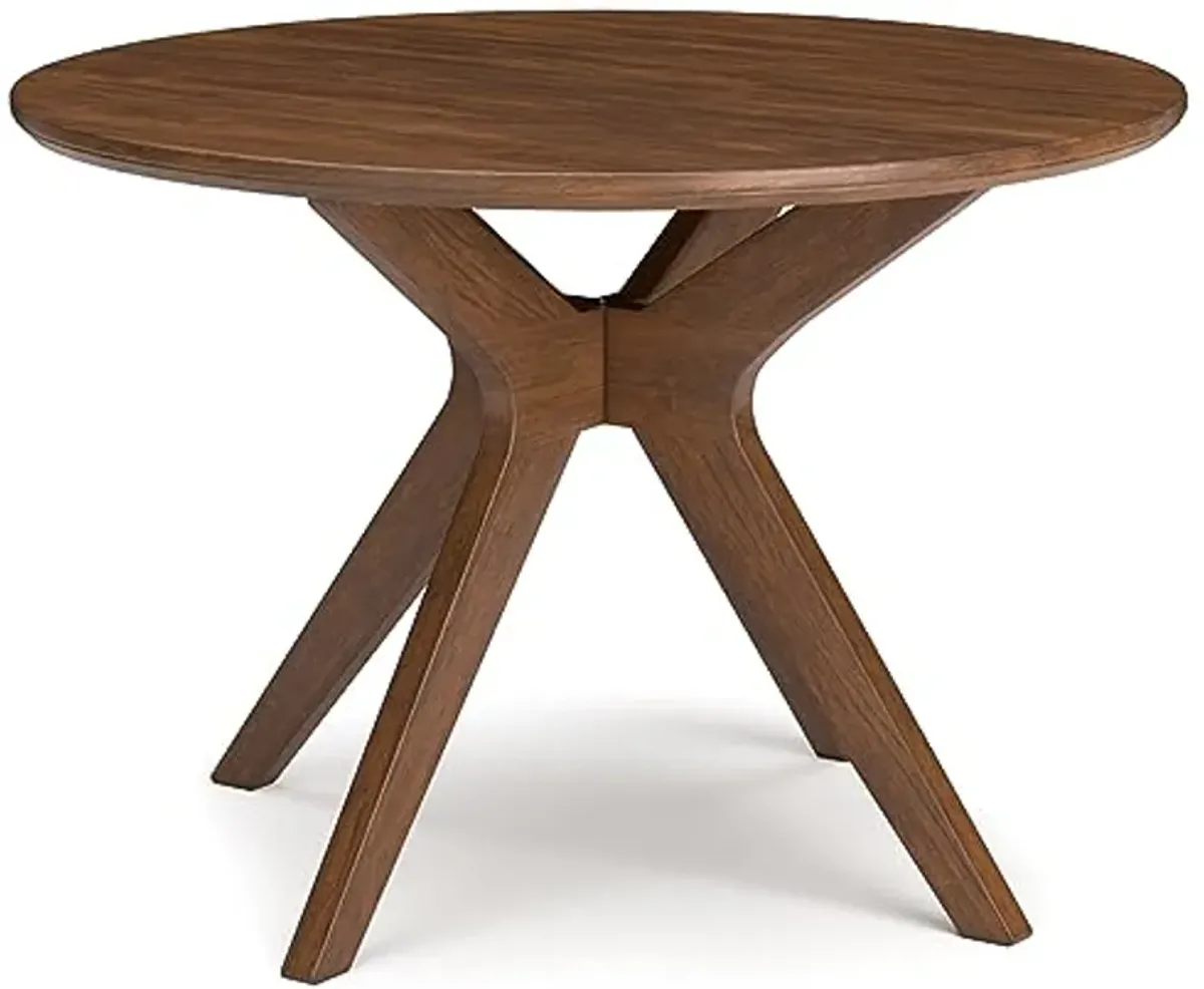 Signature Design by Ashley Lyncott Traditional Round Dining Room Table, Seats up to 4, Brown