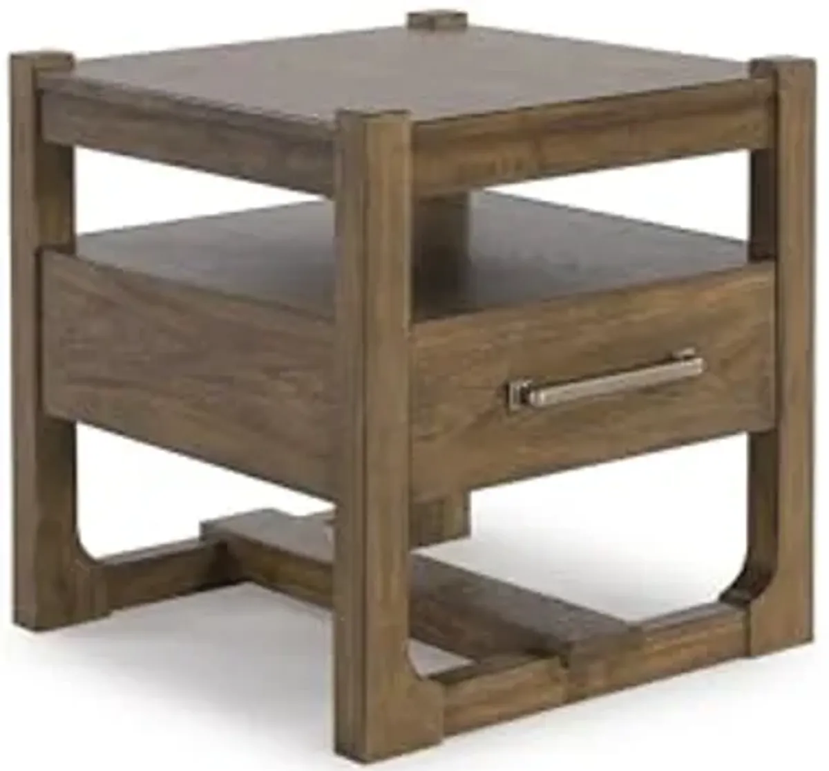 Signature Design by Ashley Cabalynn Casual End Table with 1 Drawer, Light Brown