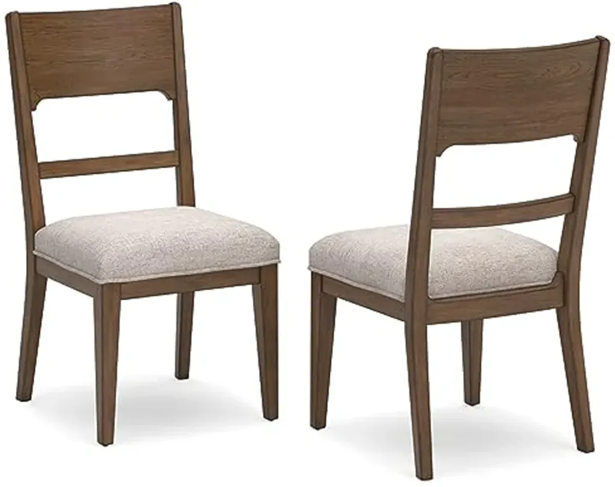 Signature Design by Ashley Cabalynn Traditional Dining Chair Set, 2 Count, Brown & Tan