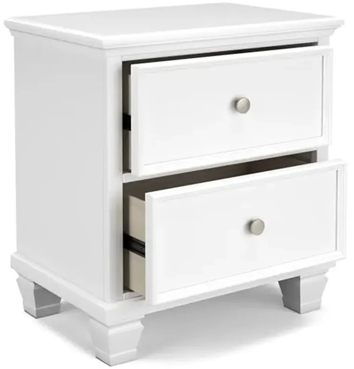 Signature Design by Ashley Fortman Traditional 2 Drawer Night Stand, White