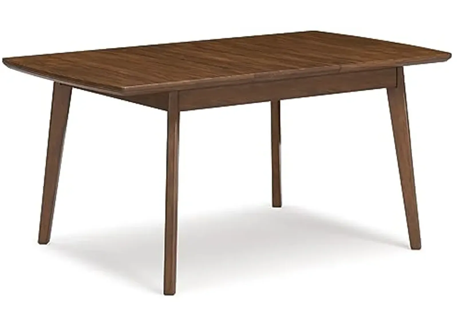 Signature Design by Ashley Lyncott Traditional Rectangular Dining Room Self-Storing Extension Table, Seats up to 6, Brown