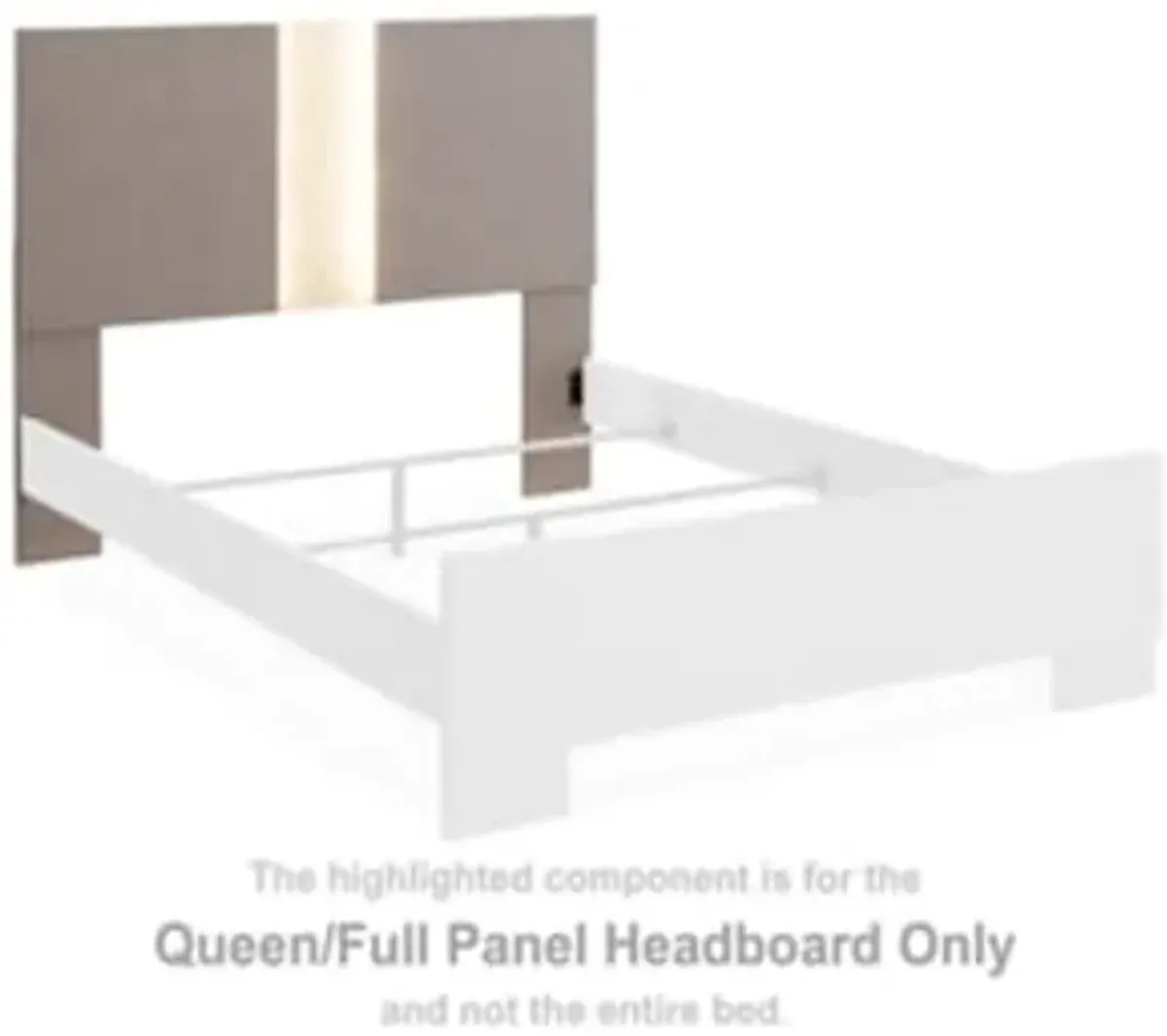 Signature Design by Ashley Surancha Glam Glitter Panel Accent Headboard ONLY, Full/Queen, Gray