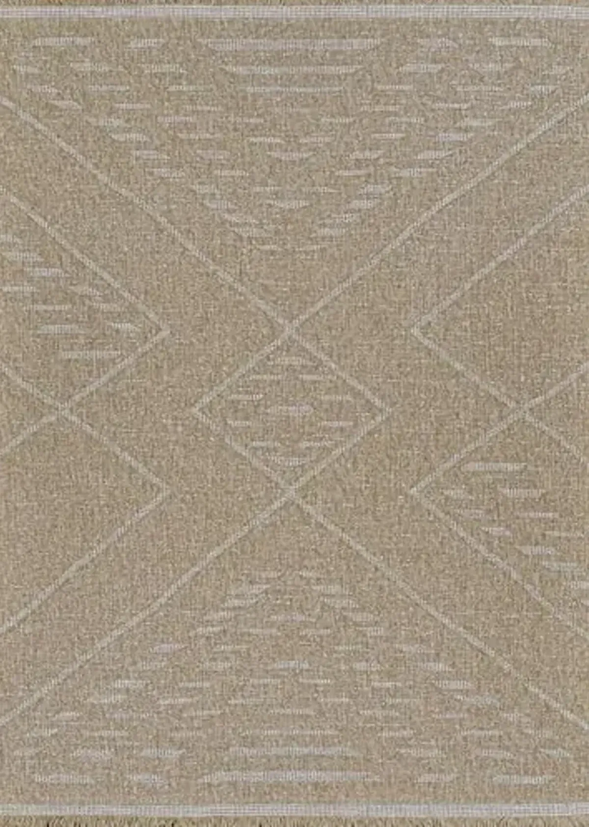 Couristan Naturalistic Outdoor Area Rug - Rattan 7'10" X 10' Rectangle in Natural and Cream Color, Hose Washable, Pet Friendly, Patio and Home Decor