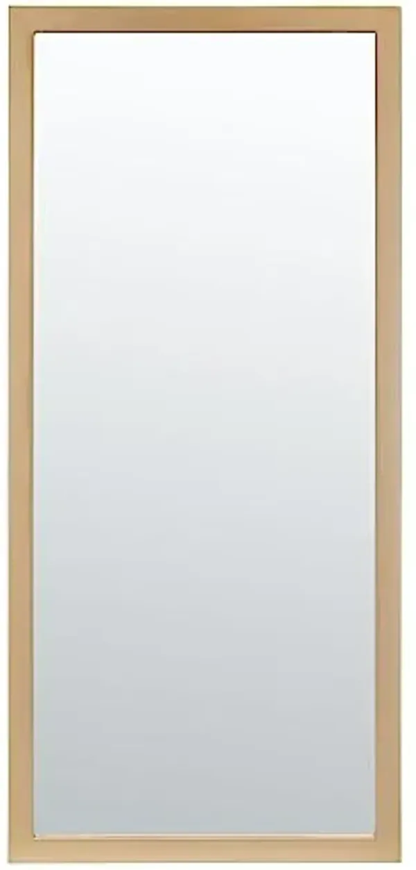 SAFAVIEH Home Collection Pravina Gold 18 x 40-inch Rectangle Decorative Accent Wall Mirror