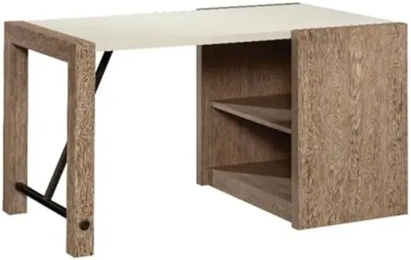 Sauder Dixon City Engineered Wood Computer Desk in Brushed Oak Finish