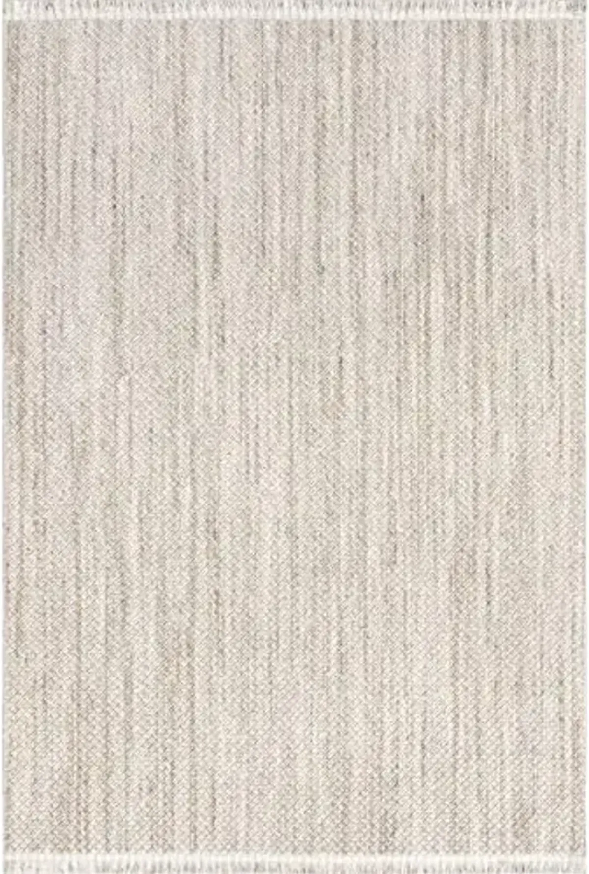 Rugs USA Zinnia Farmhouse Tasseled Area Rug, 5'3" x 7'7", Light Grey