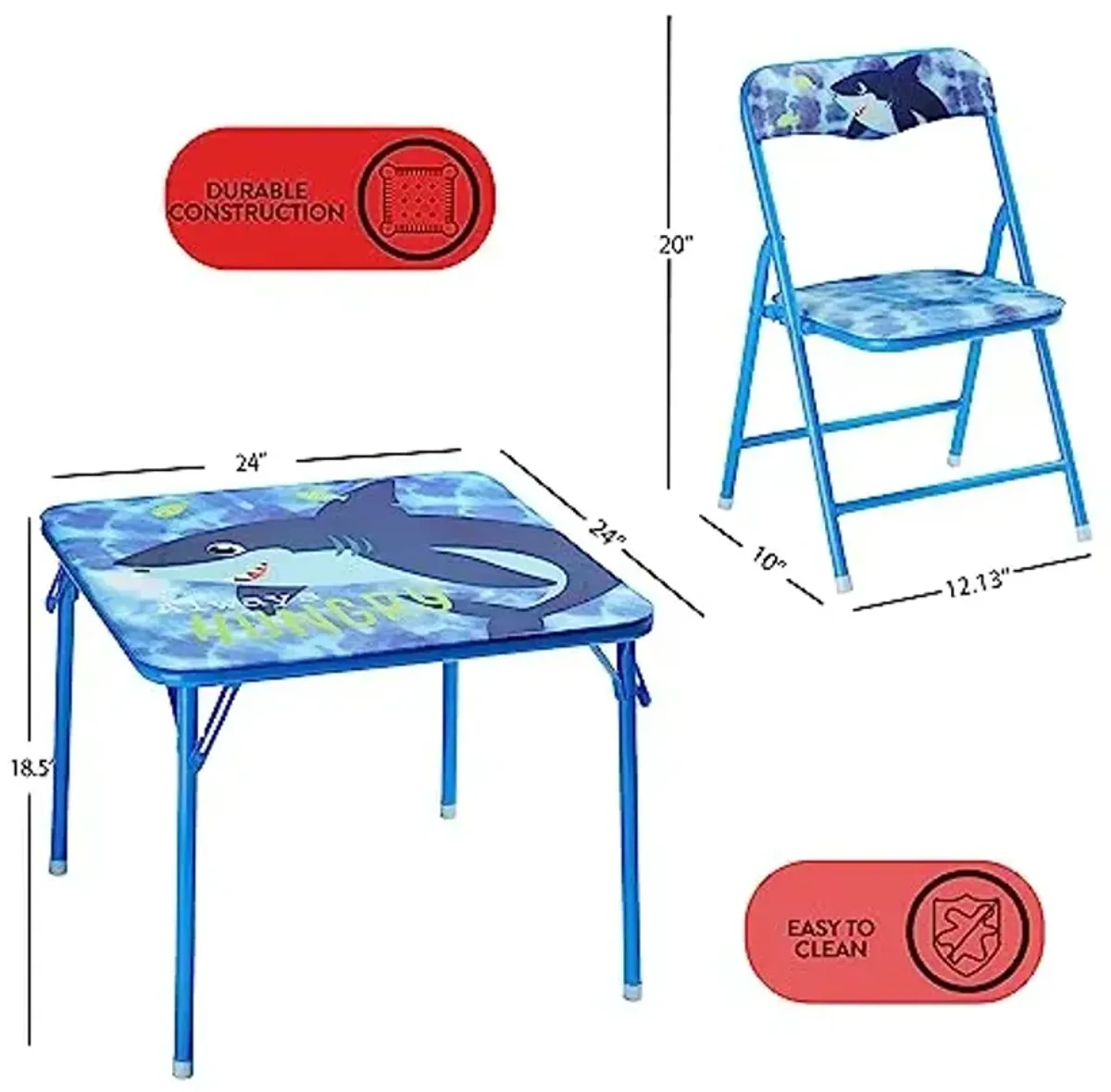 Heritage Kids Shark 3 Piece Table and Chair Set