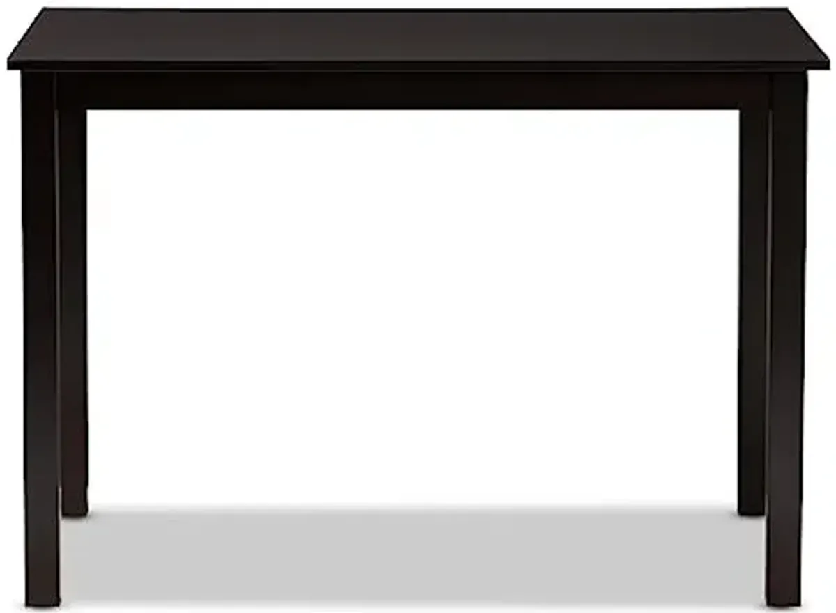 Baxton Studio Eveline Dining Table, One Size, Espresso Brown