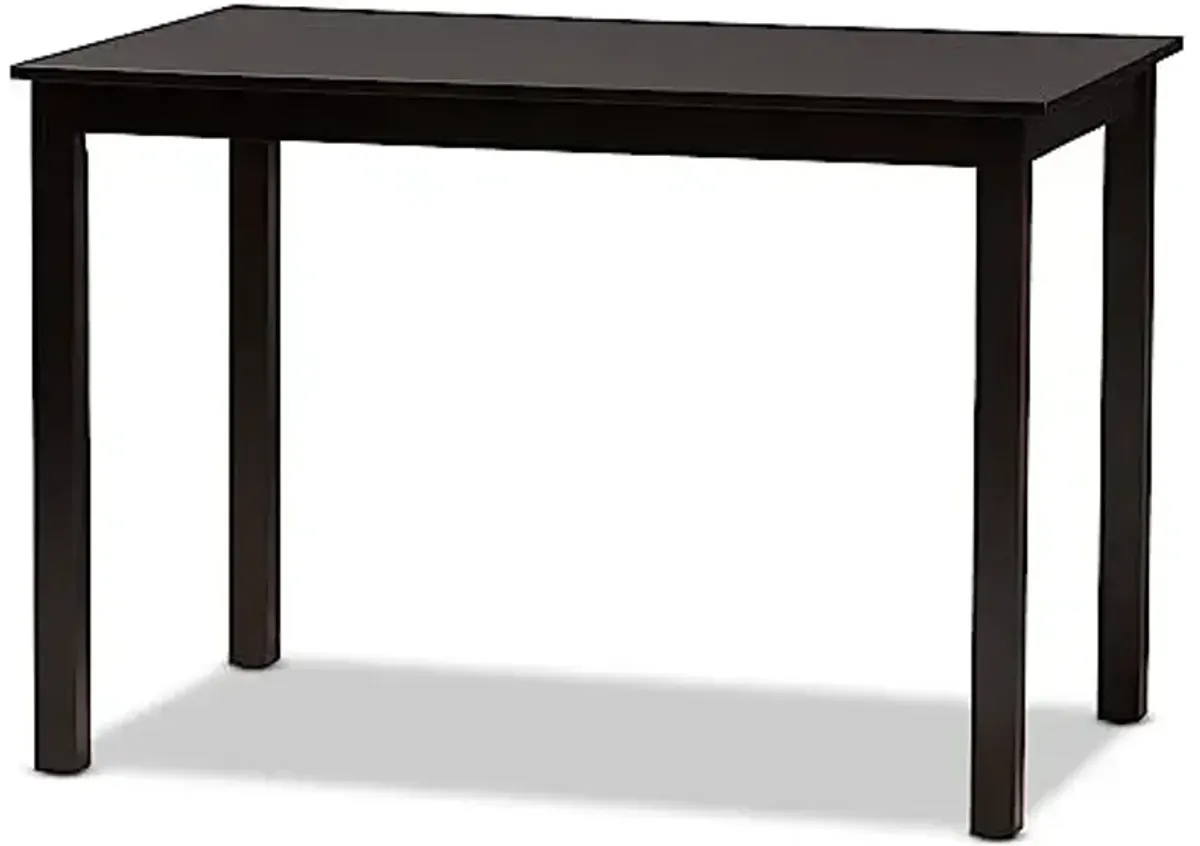 Baxton Studio Eveline Dining Table, One Size, Espresso Brown
