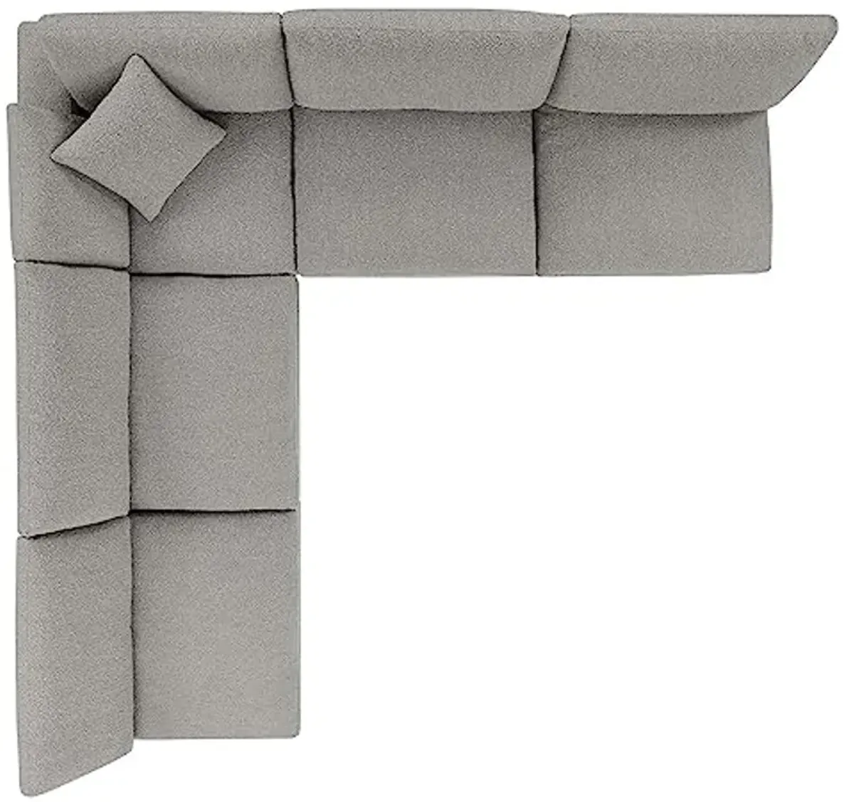 Modway Commix Down-Filled Overstuffed Boucle Fabric 5-Piece Sectional Sofa