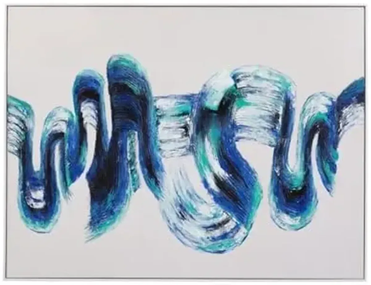 Bassett Mirror Company in Motion Framed Canvas - White Frame