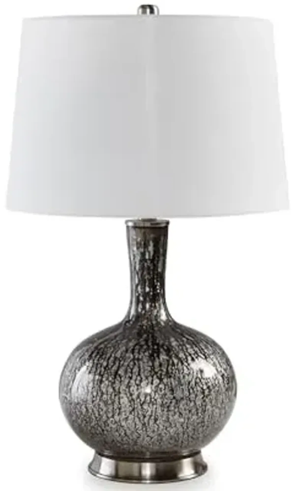 Signature Design by Ashley Tenslow Traditional 26.25 Inch Glass Table Lamp, Antique Black