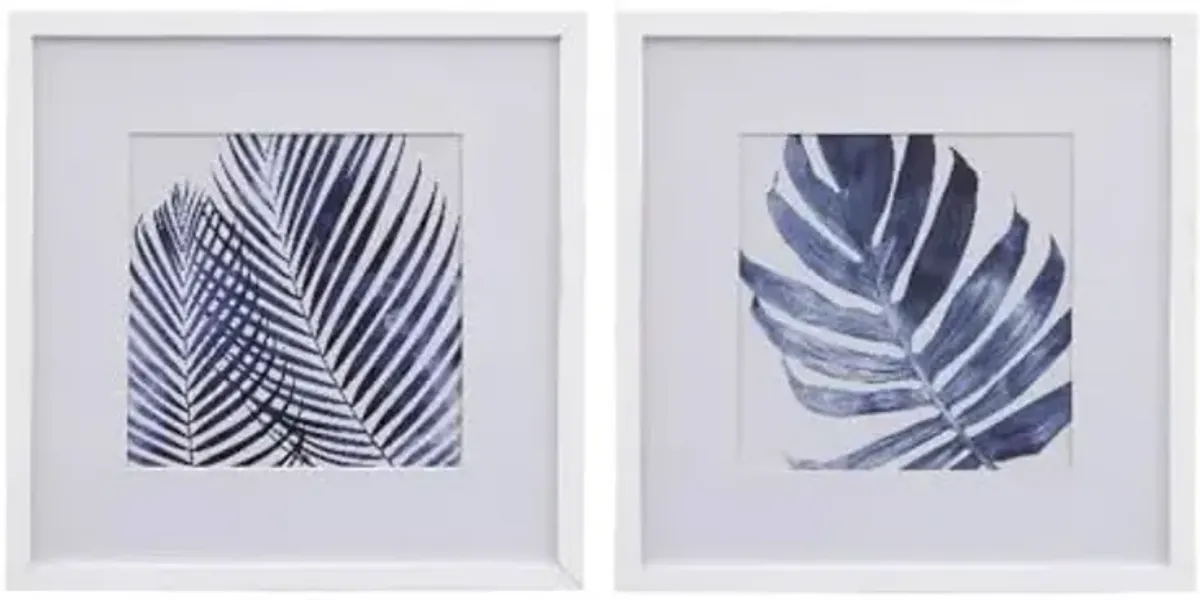 Leaves Framed Print - Set of 2 - White Frame