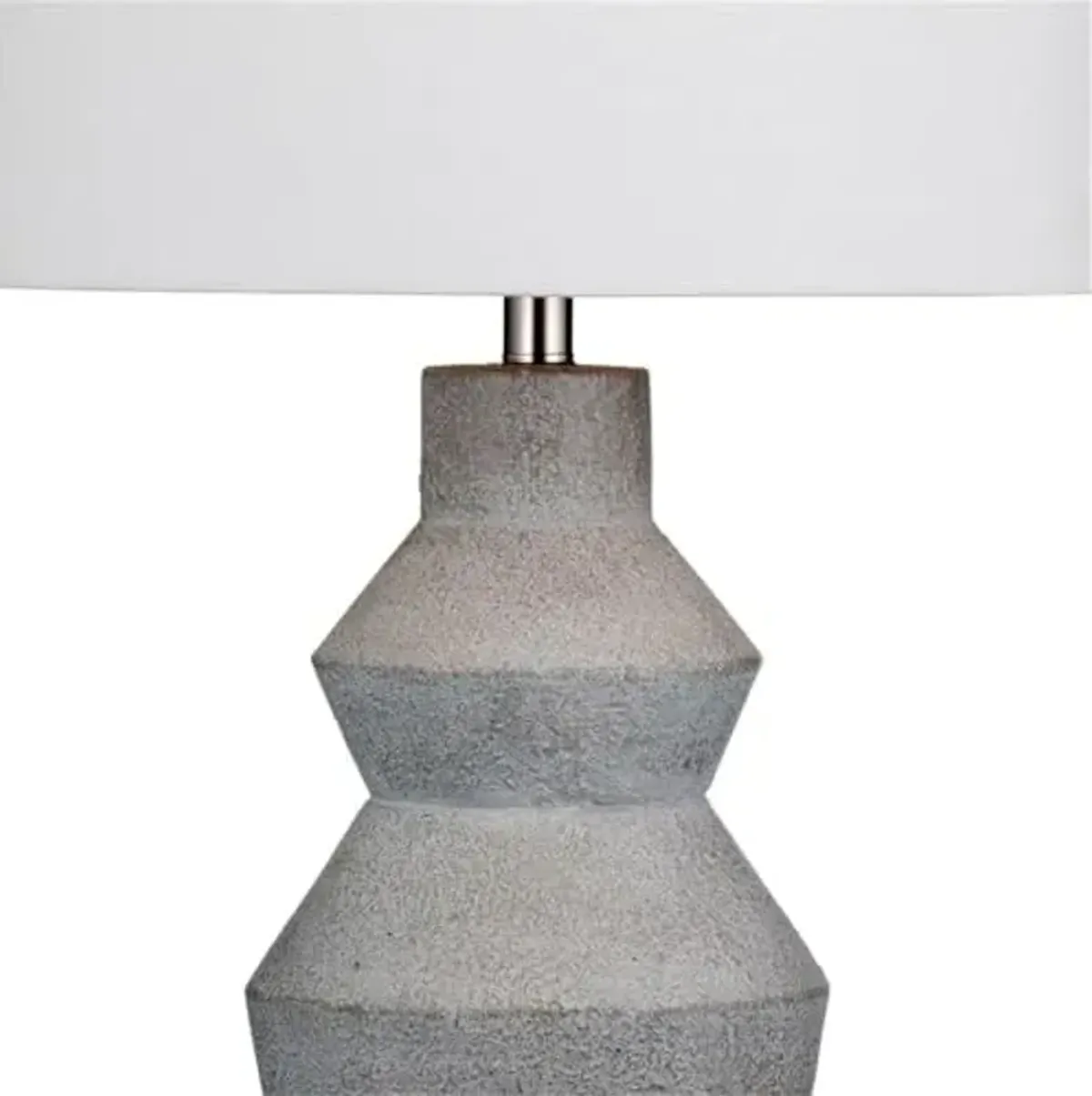 Bassett Mirror Company Roster Table Lamp in Gray Cement Stone