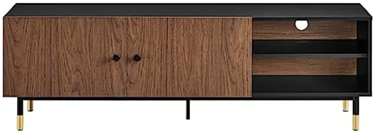 Modway EEI-6282-BLK-WAL Nexus 60" TV Stand, Black Walnut