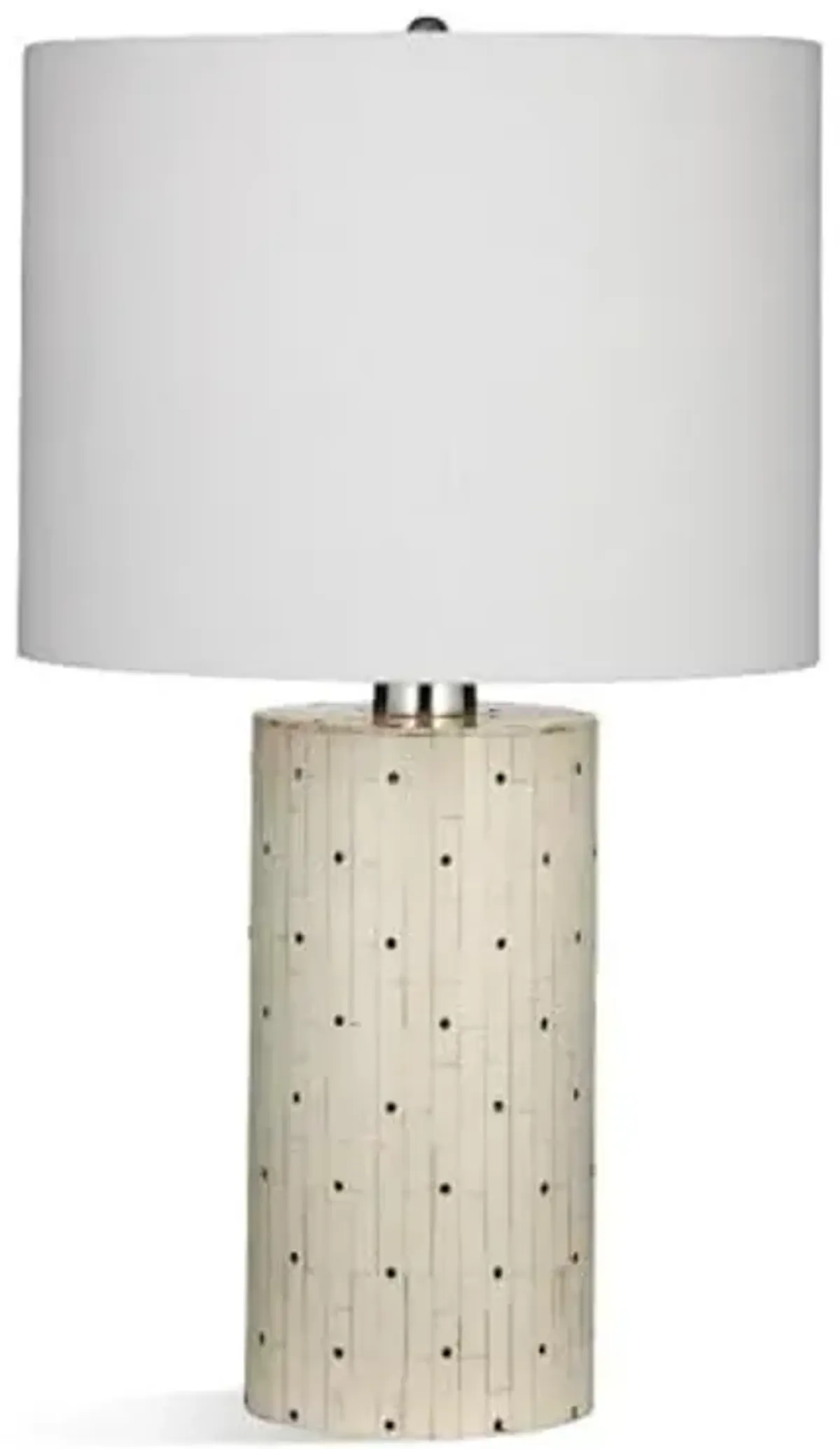 Bassett Mirror Company Sweere Table Lamp in Cream and Black Bone and Resin