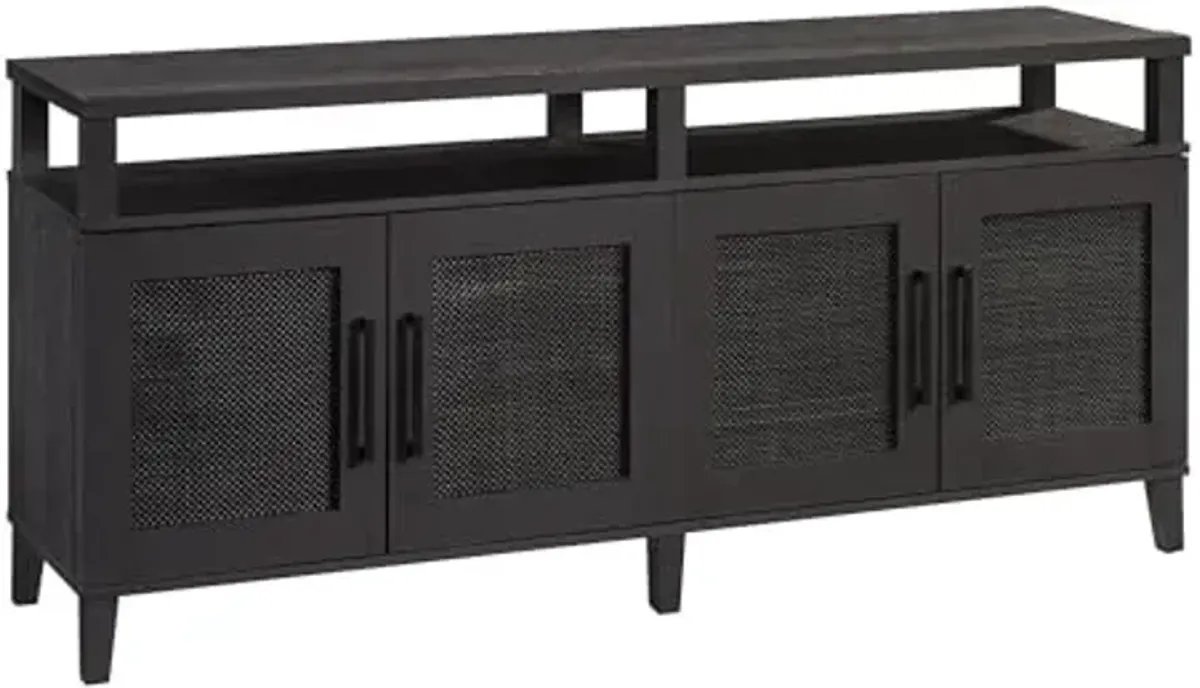 Sauder Tiffin Line Credenza TV Stand, Screens up to 65", Raven Oak (433576)