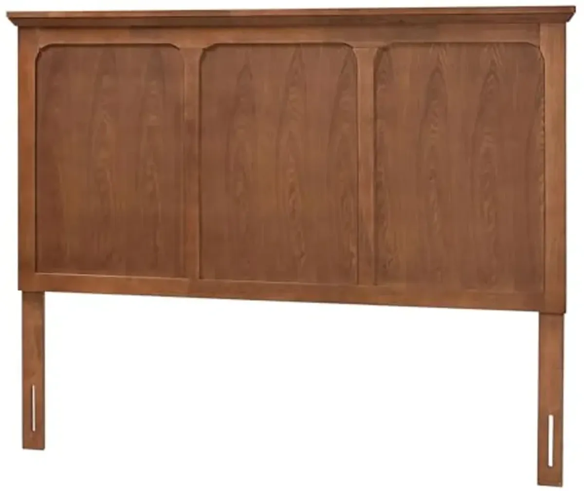 Baxton Studio Alarice Ash Walnut Finished Wood Queen Size Headboard