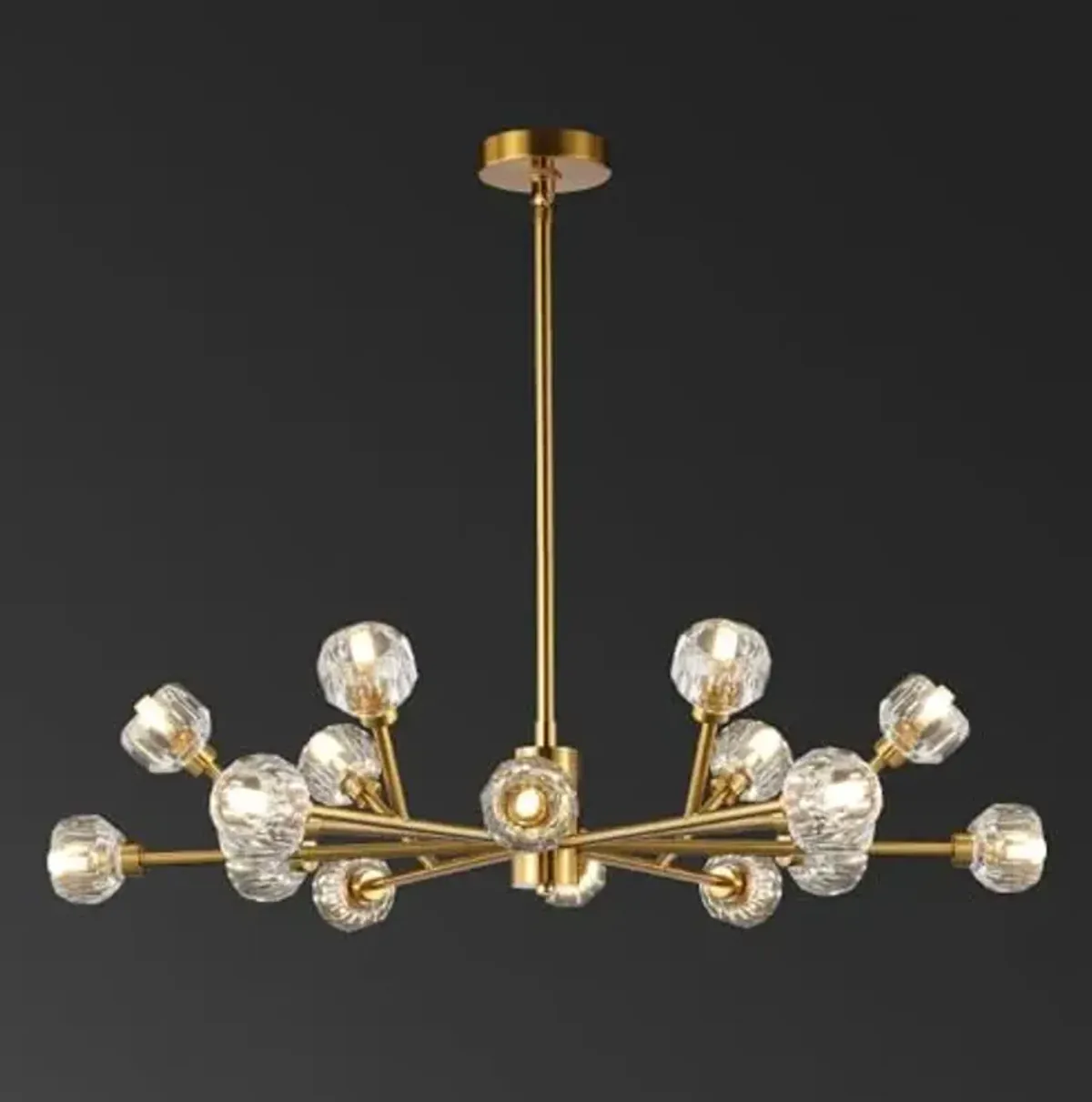 SAFAVIEH Couture Collection Breyer Sputnik Gold Crystal Adjustable Chandelier