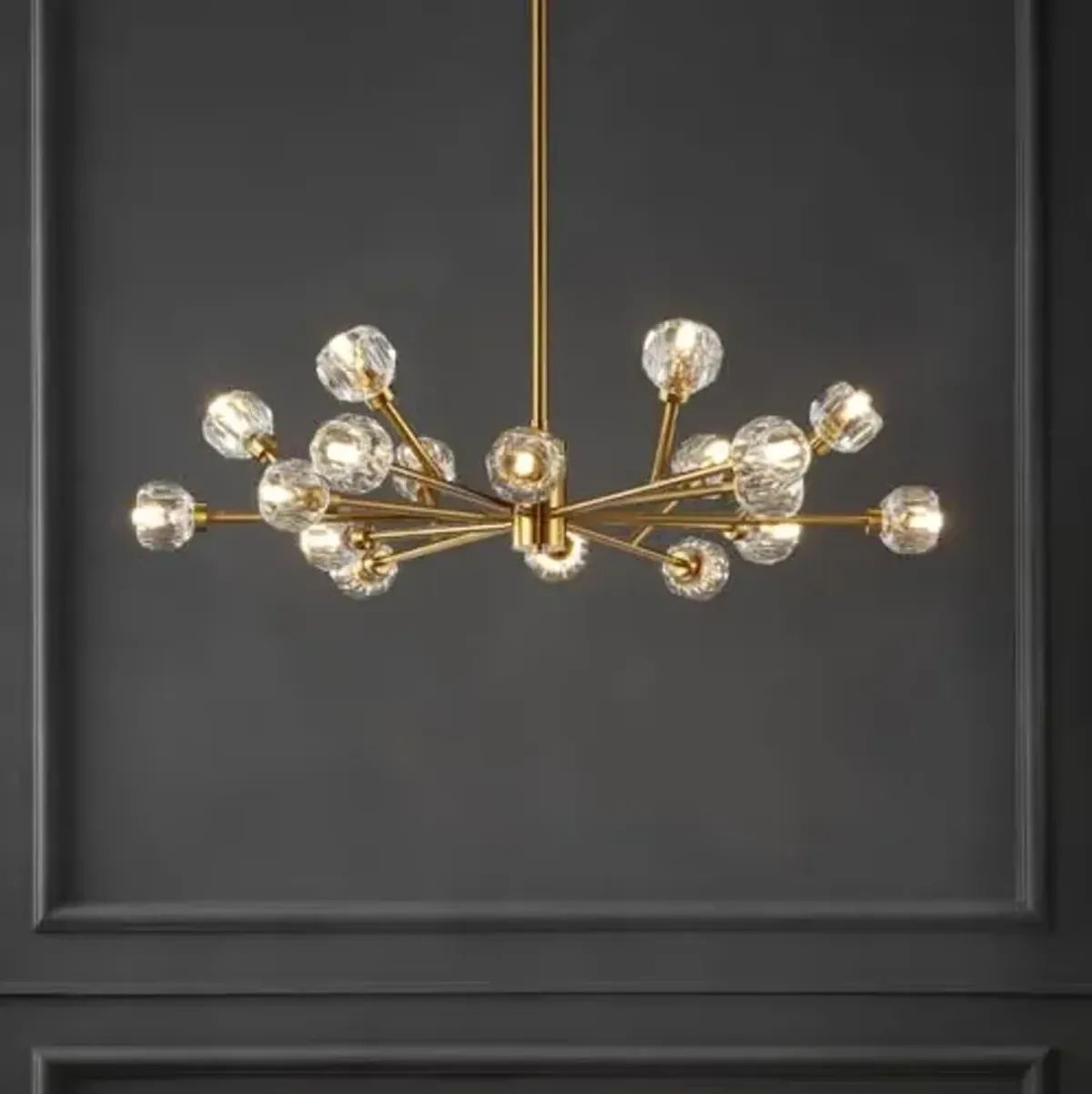 SAFAVIEH Couture Collection Breyer Sputnik Gold Crystal Adjustable Chandelier