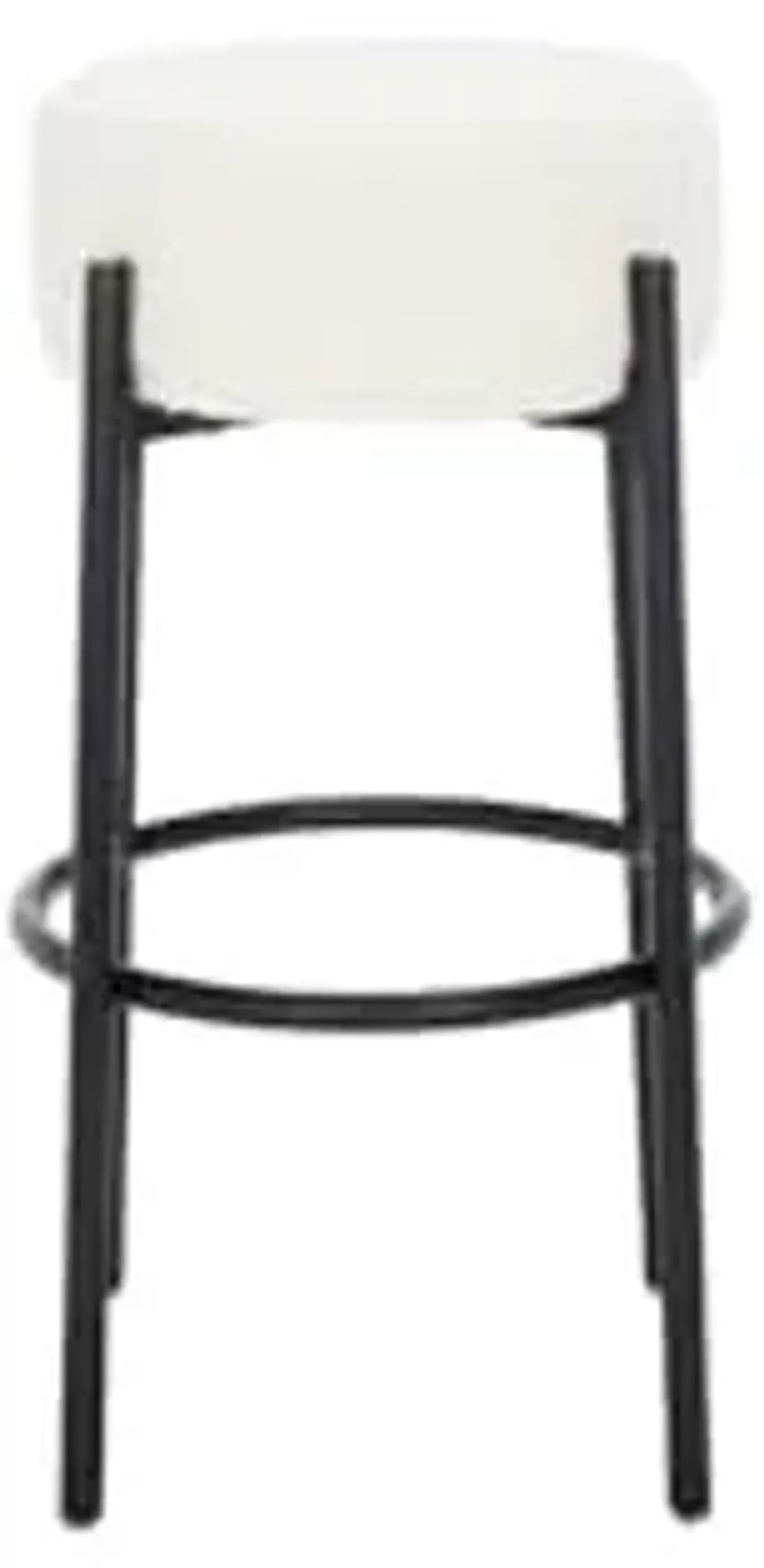 Safavieh Couture Collection Paisleigh Ivory/Black Metal Leg 30-inch Seat Height Bar Stool (Fully Assembled)