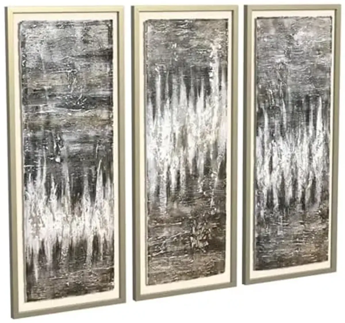 Bassett Mirror Company Estatic Framed Canvas - Set of 3 - Gray